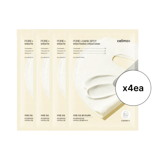 Pore+Dark Spot Brightening Cream Mask (20 g / Net Wt. 0.70 oz. X 4EA)