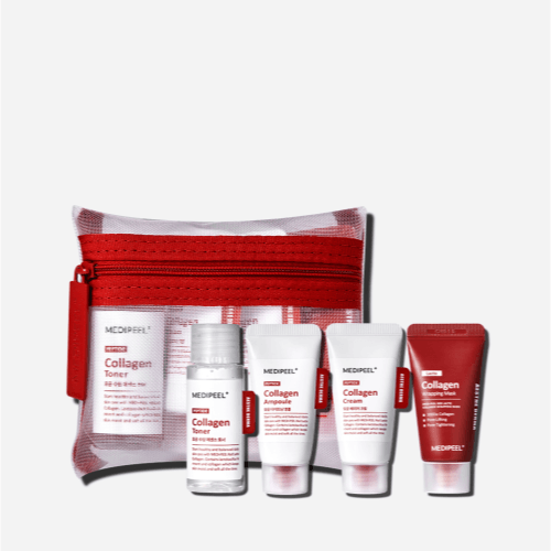 Red Lacto Collagen Skincare Trial Kit (Toner, Ampoule, Cream, Mask) (N) (30ml,15ml,15ml,15ml)
