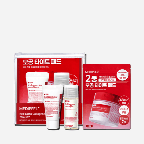 Red Lacto Collagen Cleansing Trial Kit (Foam, Oil, Pad) (20ml/15ml/16ml*4ea)