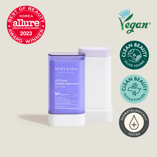 Vegan Peptide Bakuchiol Sun Stick SPF50+ PA++++ (18g)