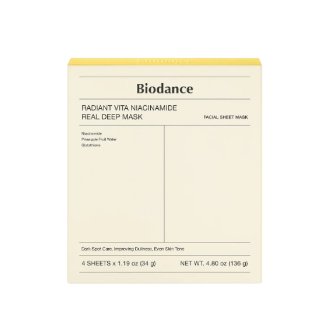 Radiant Vita Niacinamide Real Deep Mask (1Box (34g*4ea))