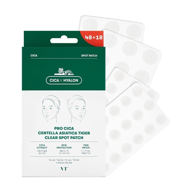 Pro Cica Centella Asiatica Tiger Clear Spot Patch (4pcs/15ea*2+18ea*2(66EA))