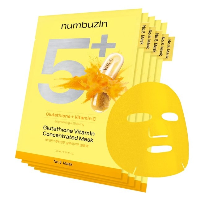 No.5+ Glutathione Vitamin Concentrated Mask (5ea) (1 box (5EA))
