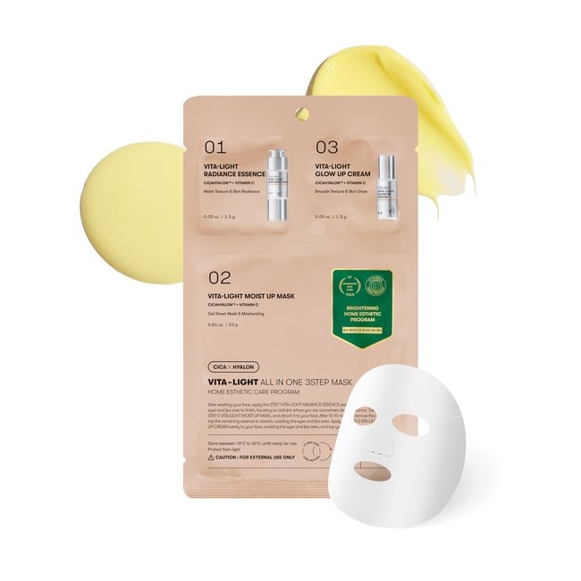 Vita-Light All In One 3Step Mask (STEP1,3 - 1.5g /
STEP2 - 24g)